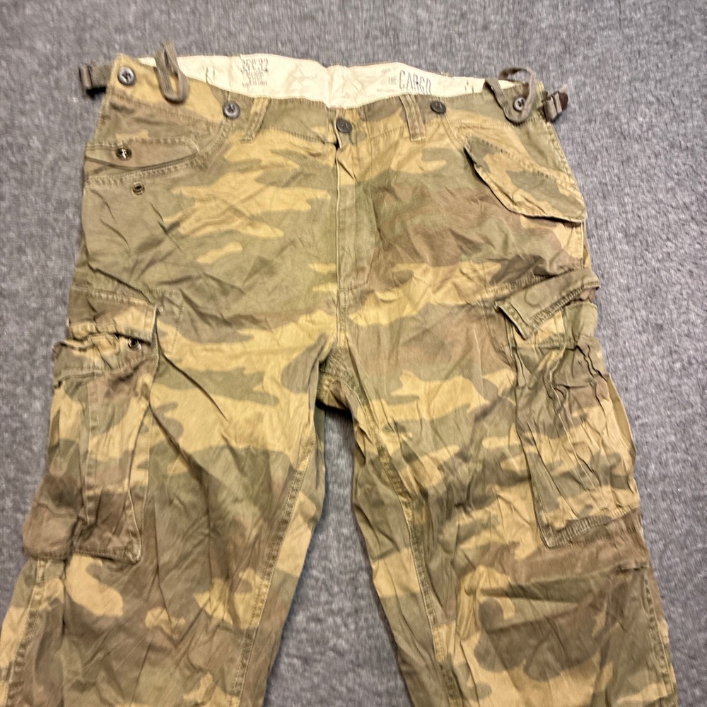 Vintage Gap Paratrooper Pants Mens 35x32 Camo 2009 Military Style Loose Straight - Picture 2 of 13
